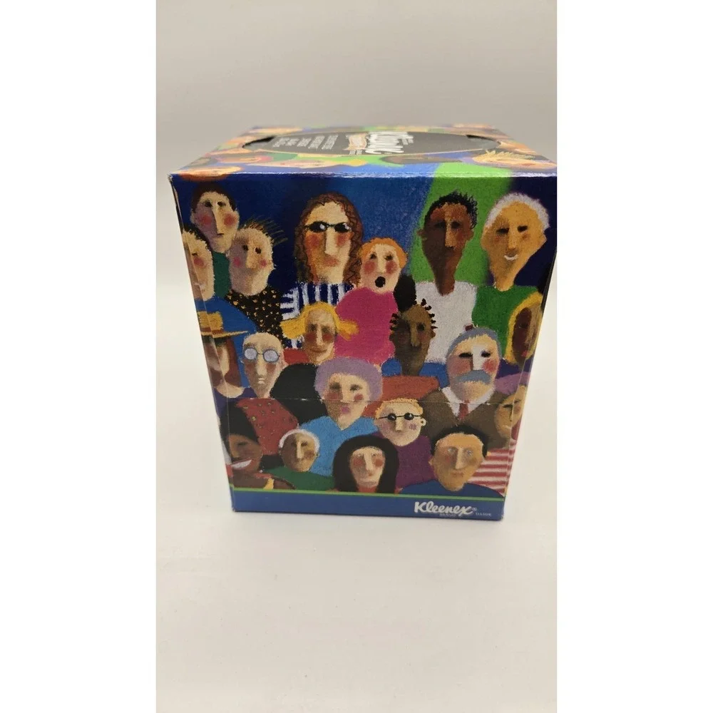 Vintage 2003 Kleenex Expressions Artist Series Sealed Tissue Box Folk Art USA